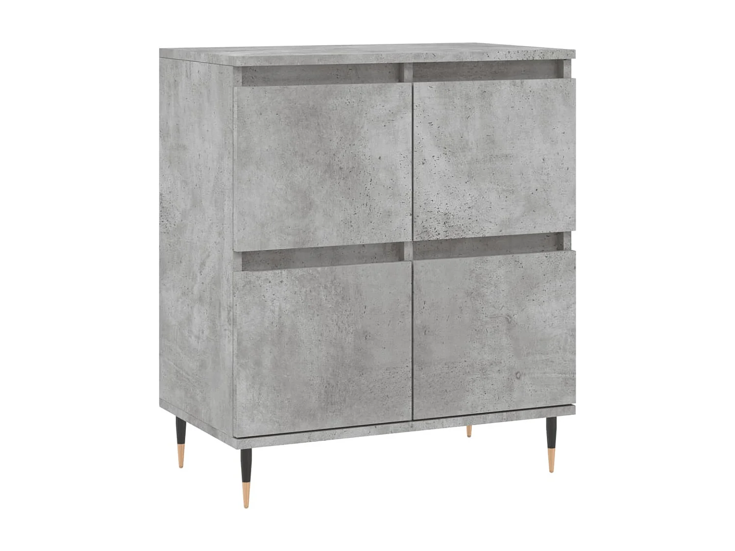 Buffets 2 pcs gris béton bois d'ingénierie