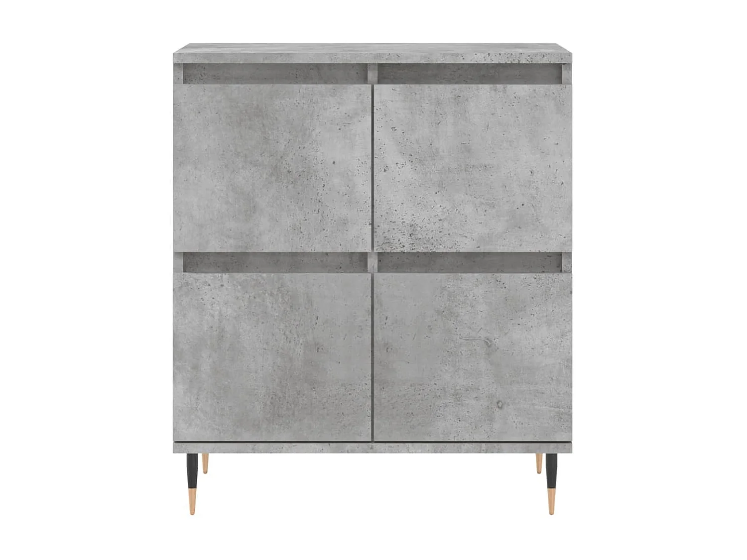 Buffets 2 pcs gris béton bois d'ingénierie