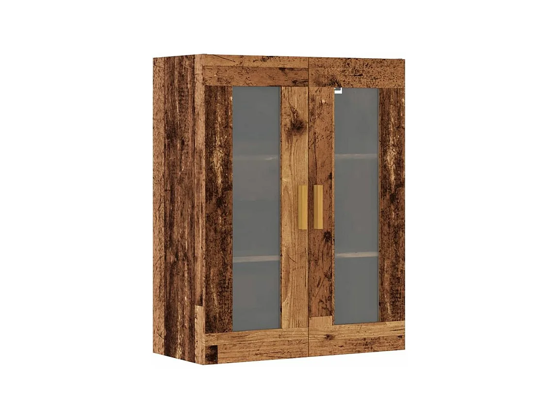 Armoire murale suspendue vieux bois 69,5x34x90