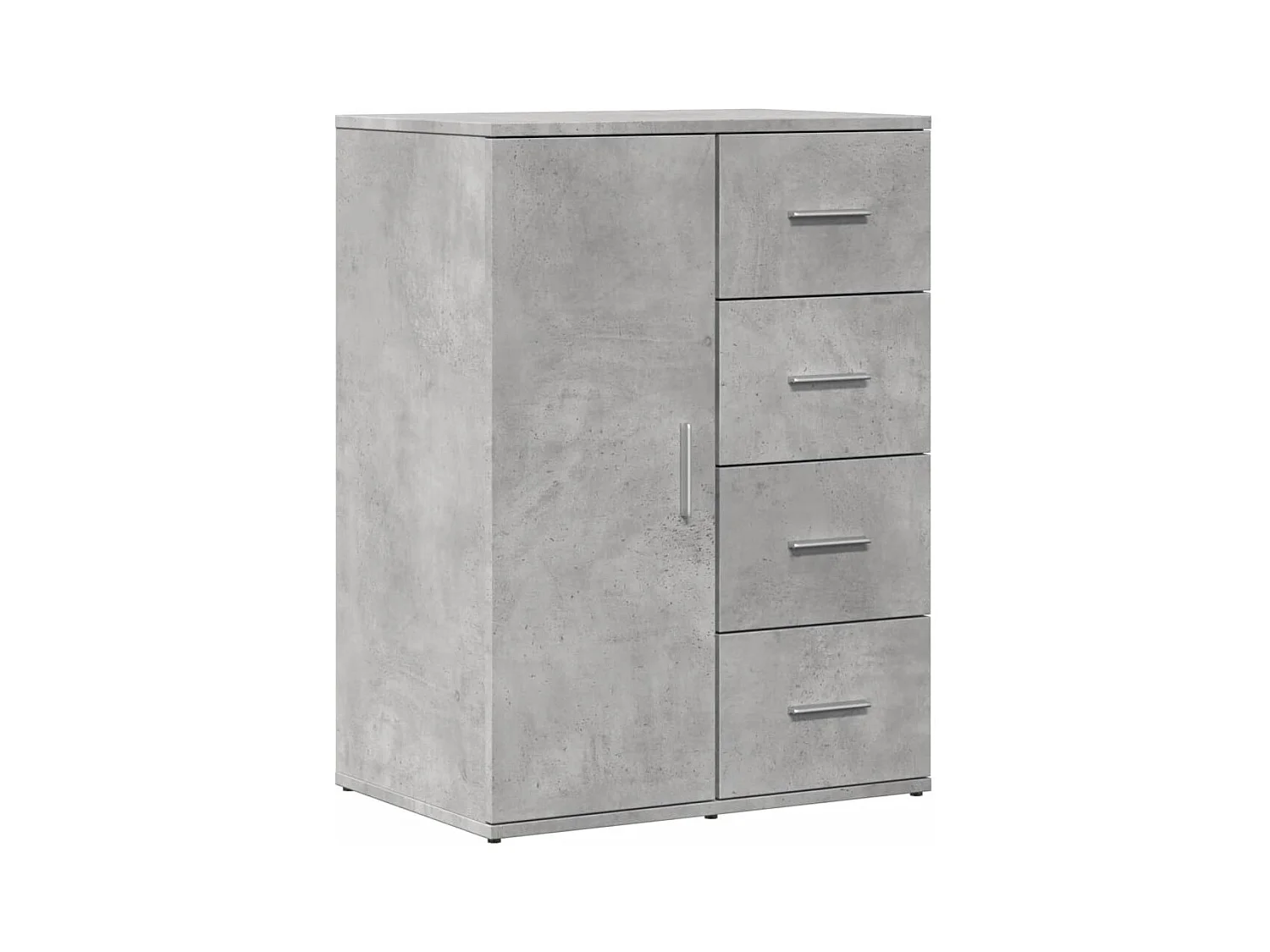 Buffet gris béton 59x39x80 bois d'ingénierie
