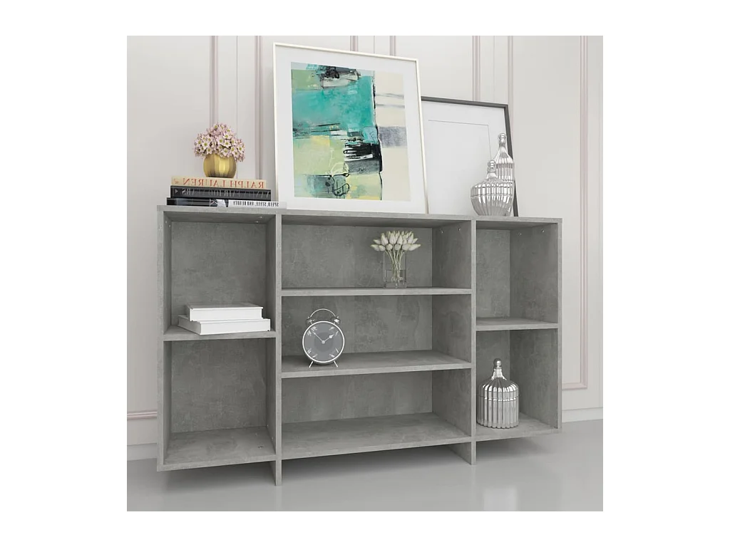 Buffet Gris béton 120x30x75