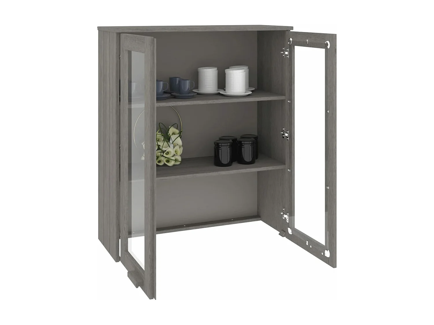Dessus de buffet HAMAR Gris clair 85x35x100 Bois de pin