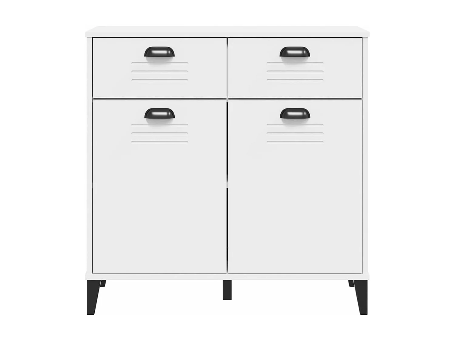 Buffet VIKEN blanc 80x40x80 bois massif de pin