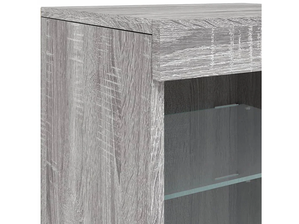 Buffet avec lumières LED sonoma gris 41x37x67