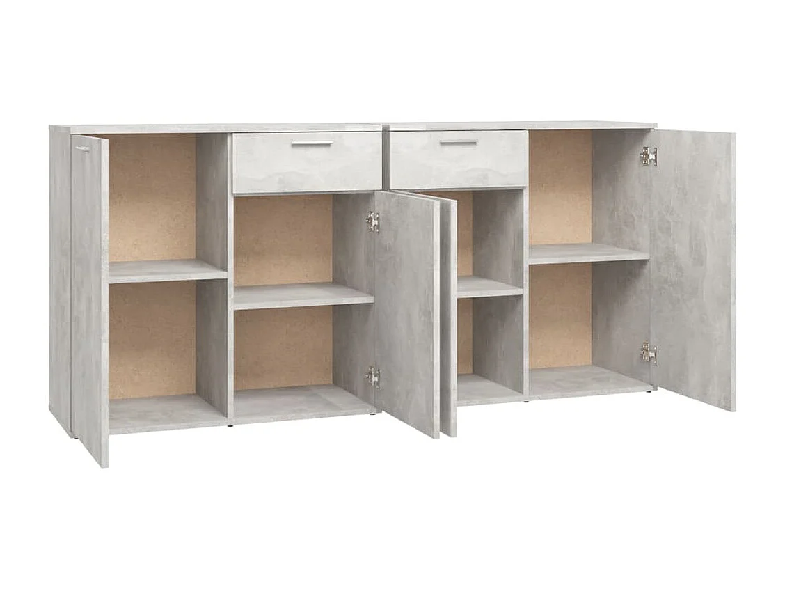 Buffet Gris béton 160x36x75