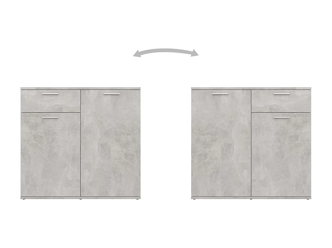 Buffet Gris béton 160x36x75