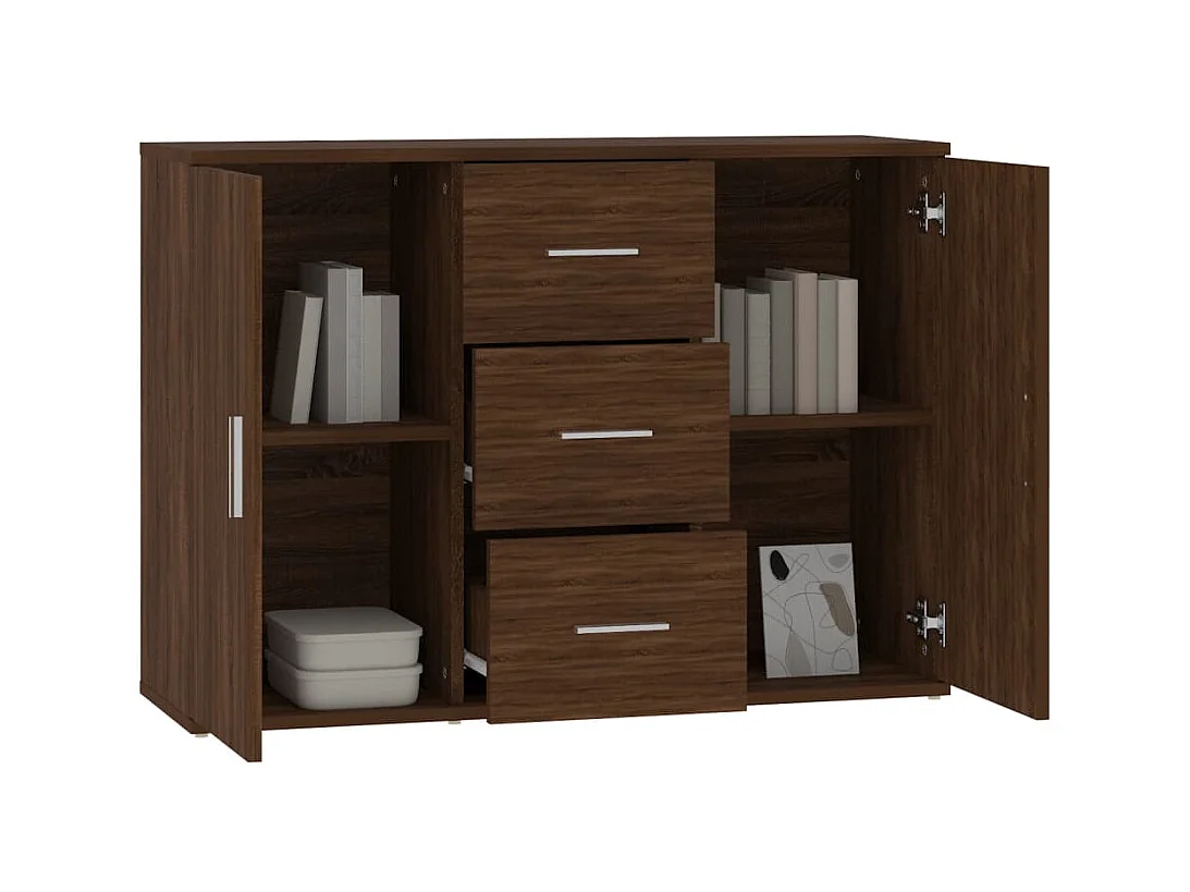 Buffet Chêne marron 91x29,5x65 Bois d'ingénierie