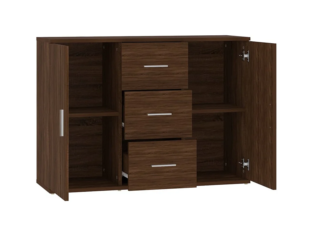 Buffet Chêne marron 91x29,5x65 Bois d'ingénierie