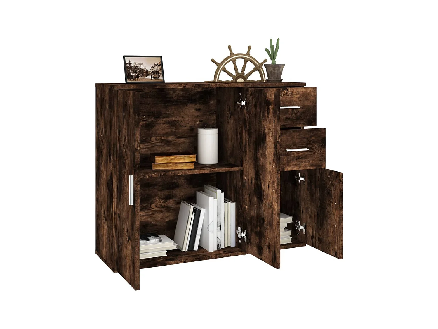 Buffet Chêne fumé 91x29,5x75 Bois d'ingénierie