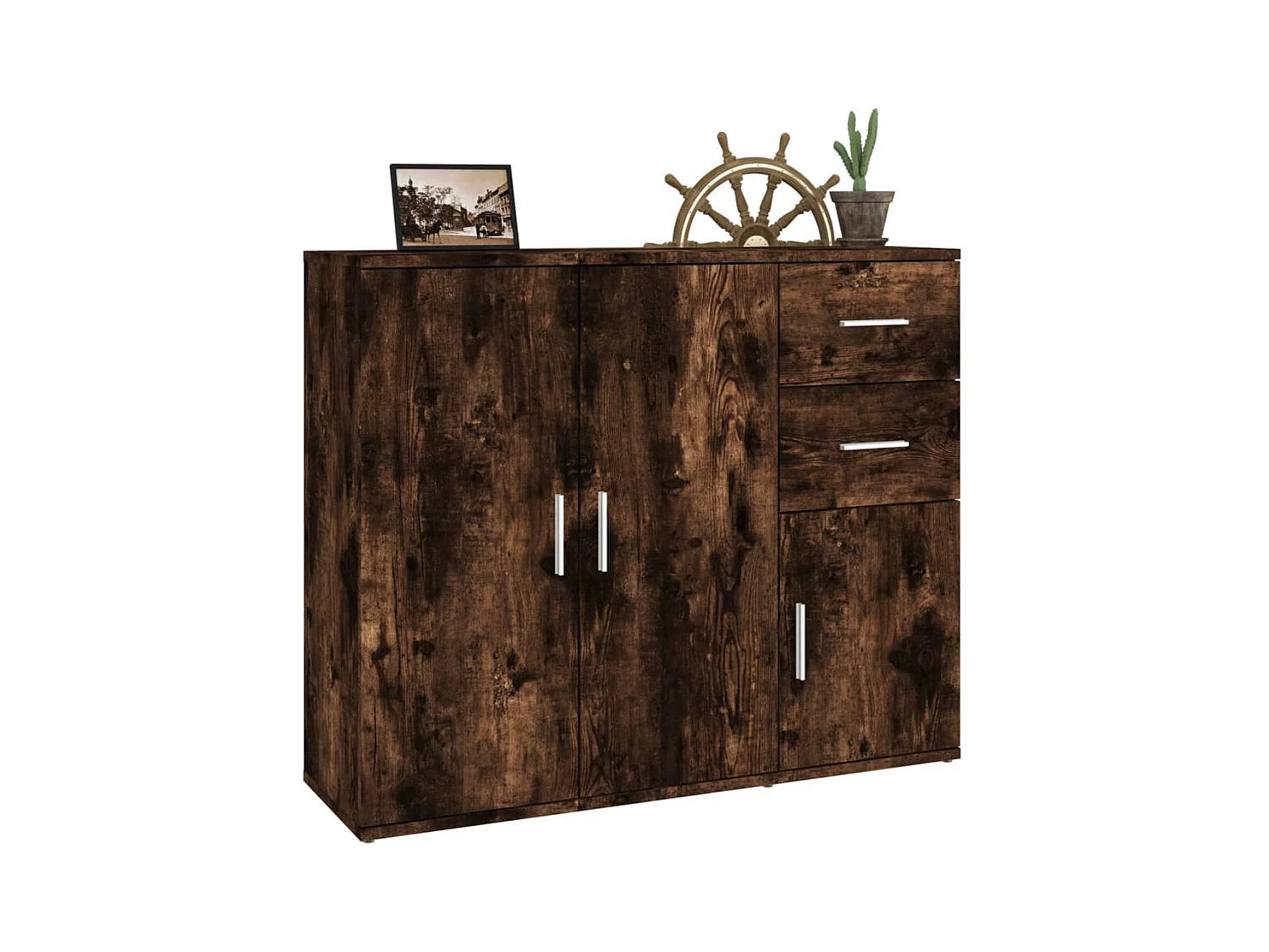 Buffet Chêne fumé 91x29,5x75 Bois d'ingénierie