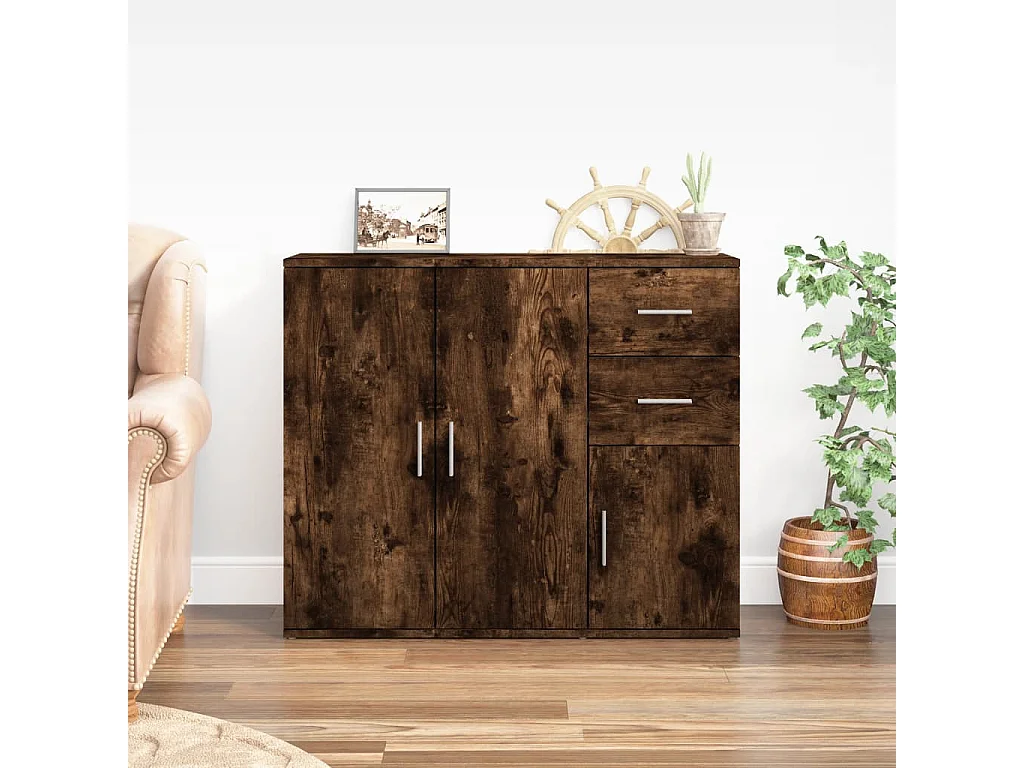 Buffet Chêne fumé 91x29,5x75 Bois d'ingénierie
