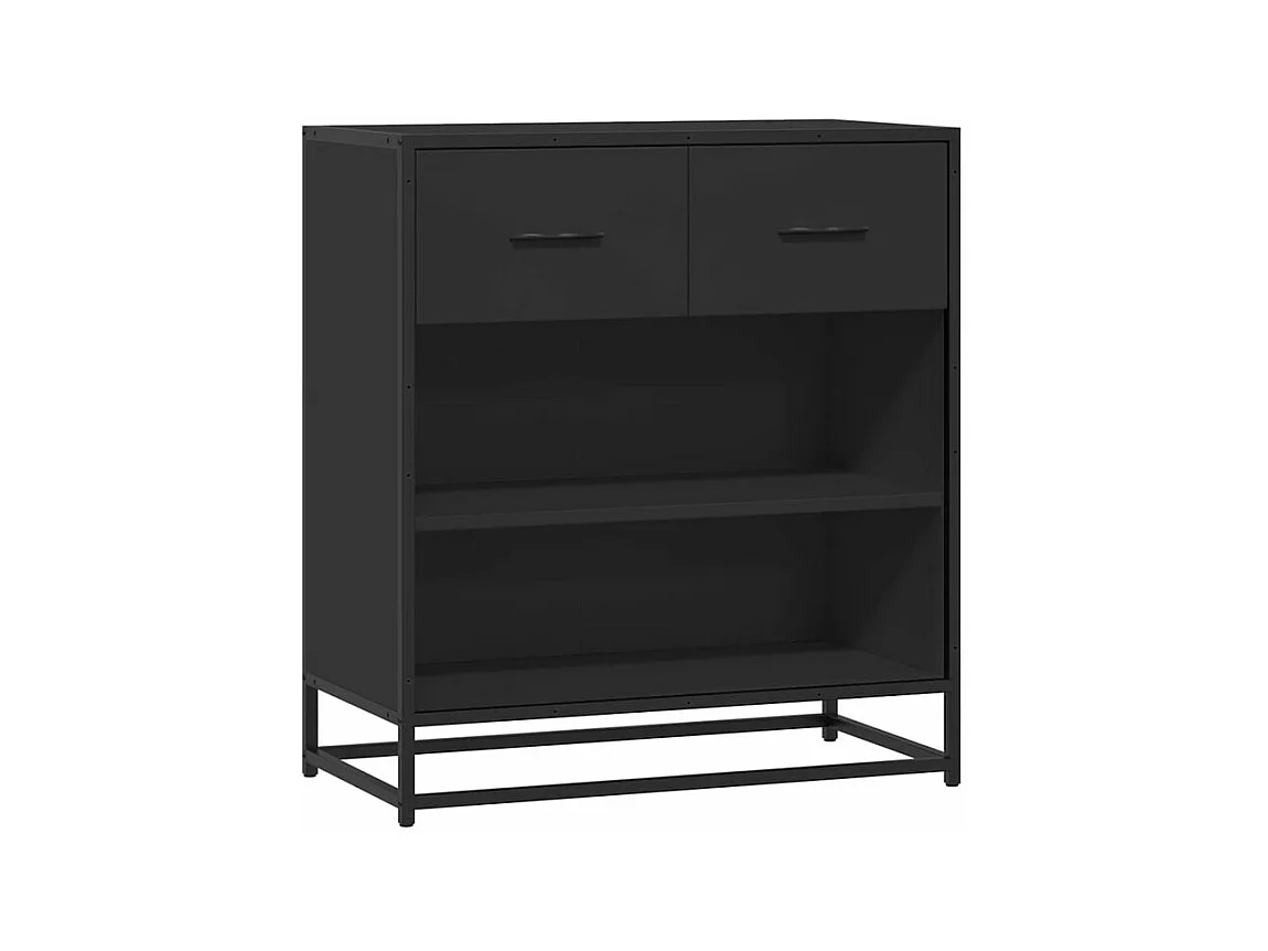 Buffet noir 68x35x76 bois d'ingénierie