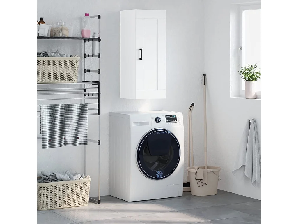 Armoire murale blanc 34,5x34x90 bois d'ingénierie