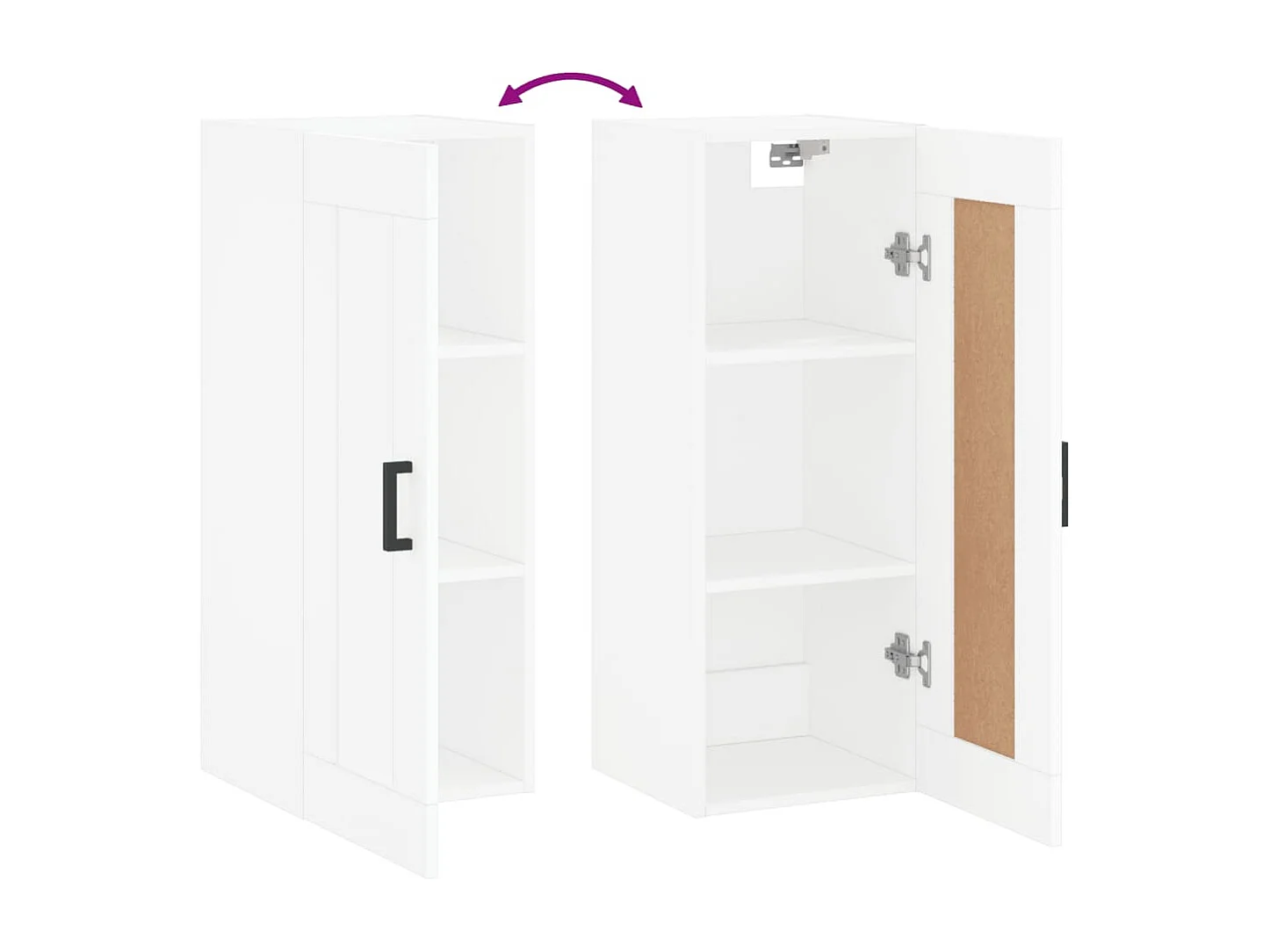 Armoire murale blanc 34,5x34x90 bois d'ingénierie