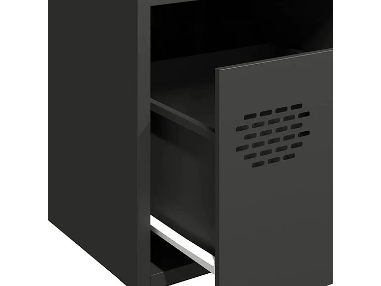 Buffet noir 35x39x73,5 acier laminé à froid