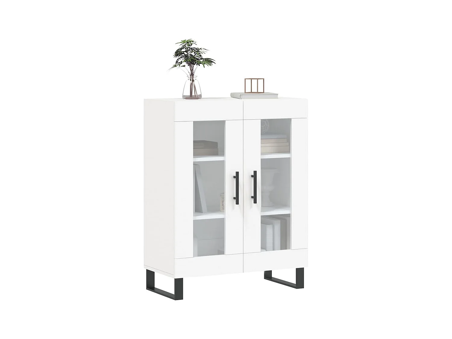 Buffet blanc 69,5x34x90 bois d'ingénierie