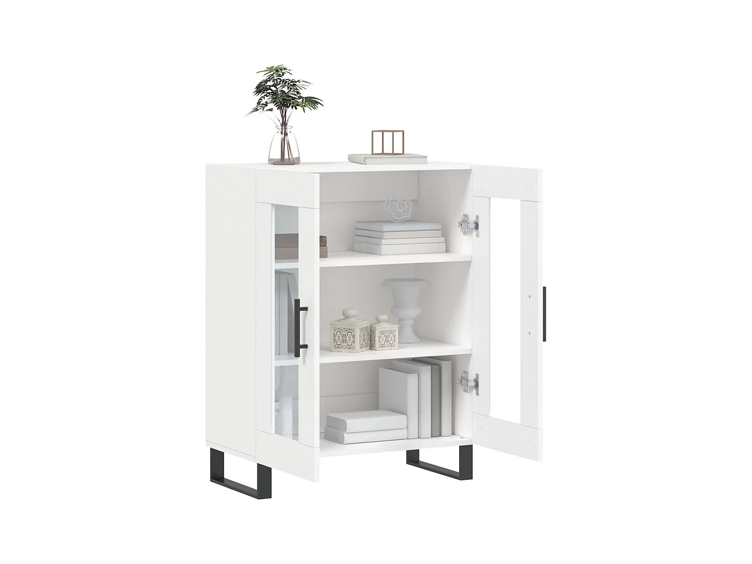 Buffet blanc 69,5x34x90 bois d'ingénierie