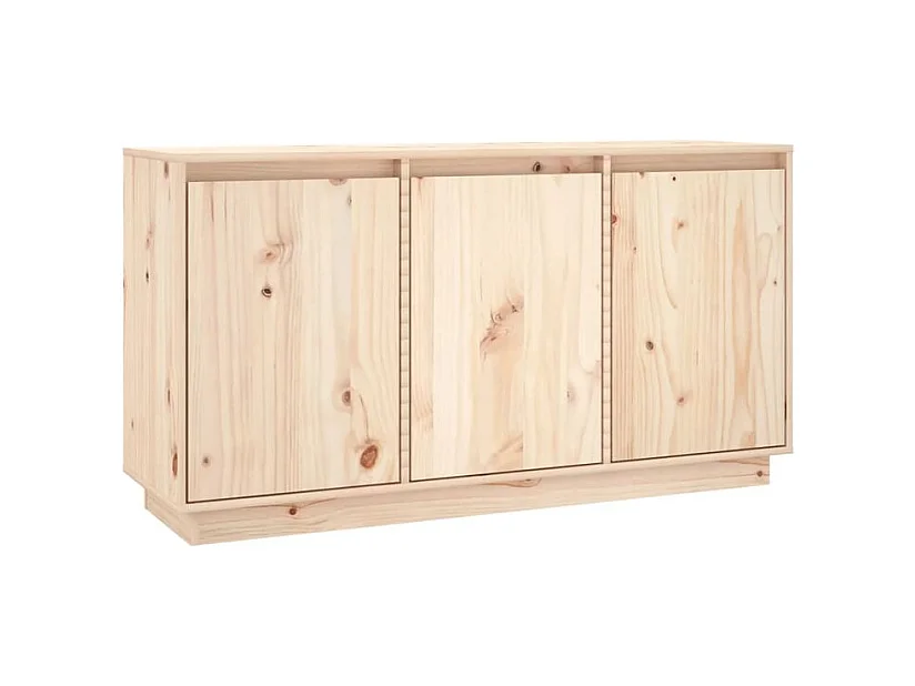 Petit buffet 3 portes en bois massif de pin Romane – Style classique et fonctionnel-Couleur Naturel