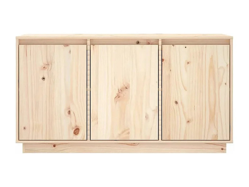 Petit buffet 3 portes en bois massif de pin Romane – Style classique et fonctionnel-Couleur Naturel