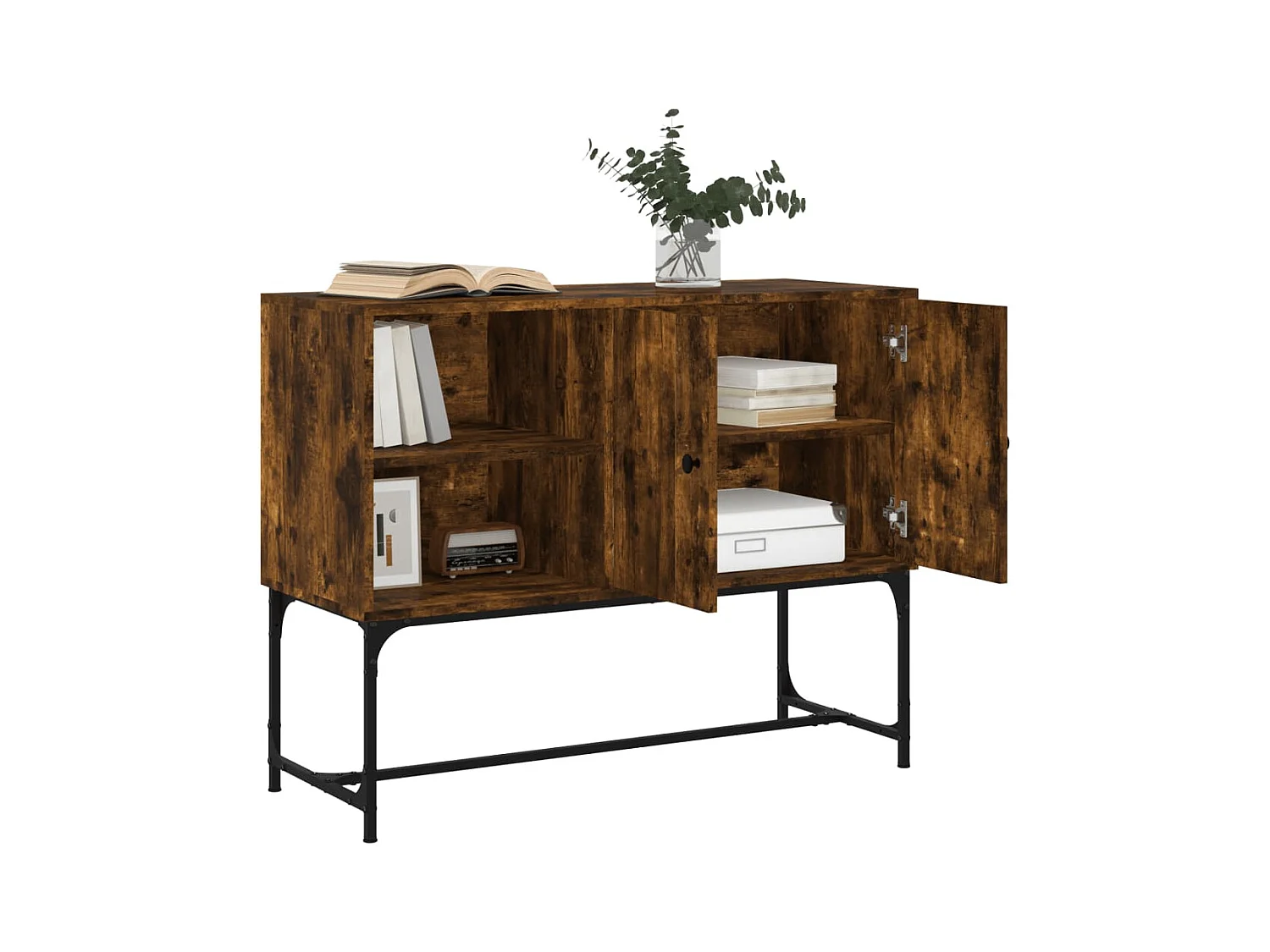 Buffet chêne fumé 100x40x79,5 bois d'ingénierie