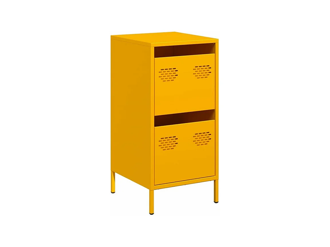 Buffet jaune moutarde 35x39x73,5 acier laminé à froid