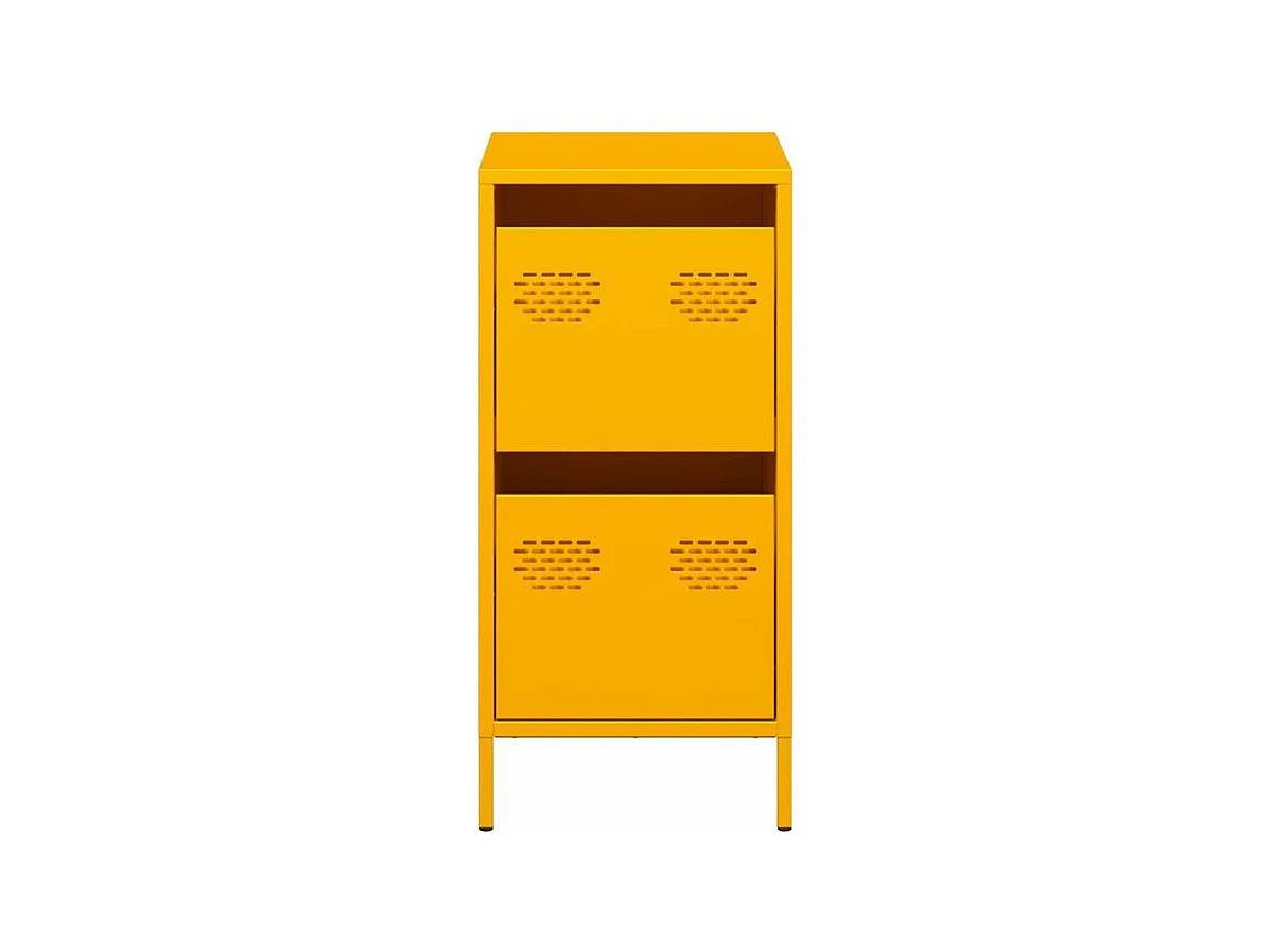 Buffet jaune moutarde 35x39x73,5 acier laminé à froid