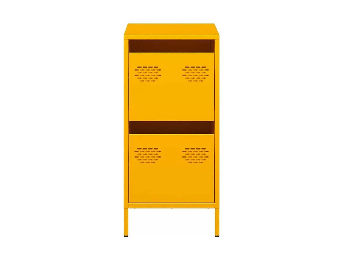 Buffet jaune moutarde 35x39x73,5 acier laminé à froid