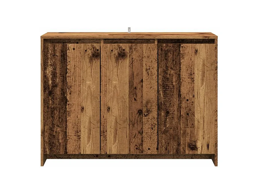 Petit buffet 3 portes 102cm – Modèle Kaola-Couleur Marron noisette