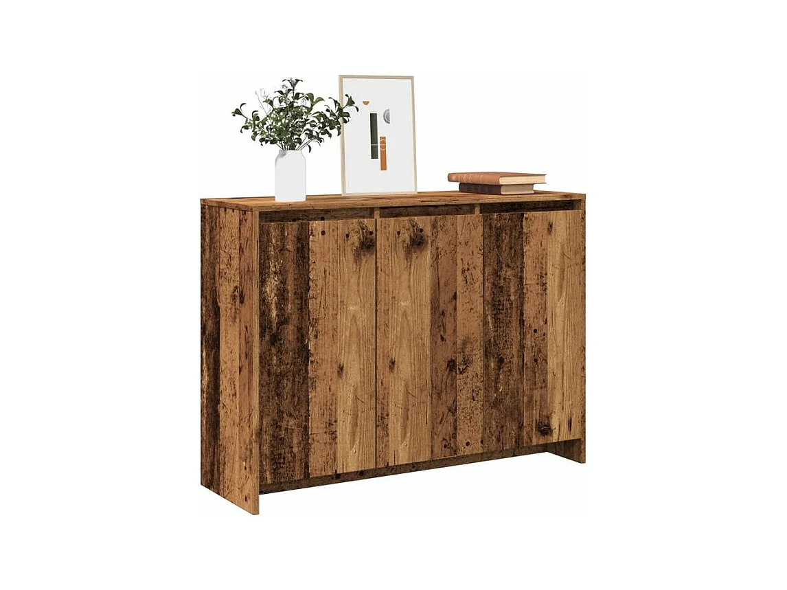 Petit buffet 3 portes 102cm – Modèle Kaola-Couleur Marron noisette