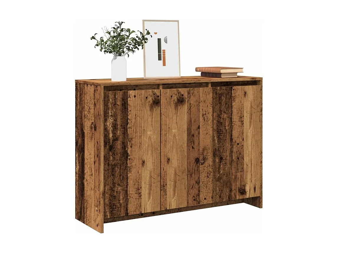 Petit buffet 3 portes 102cm – Modèle Kaola-Couleur Marron noisette