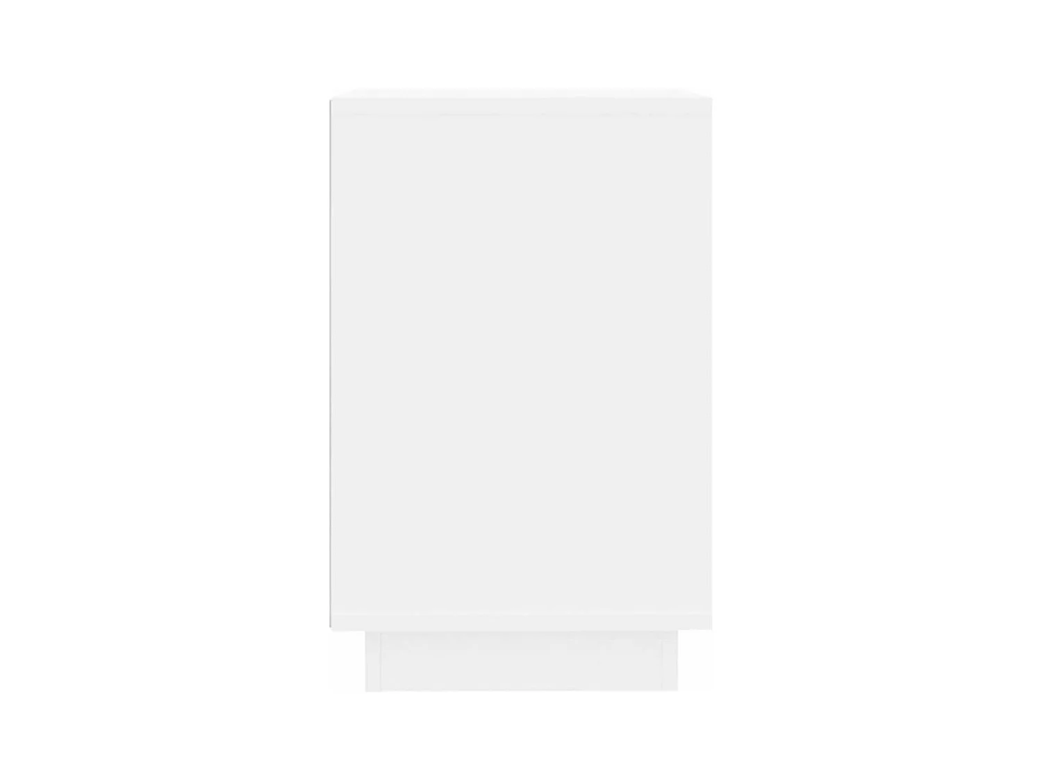 Petit buffet 2 portes 1 étagère extérieure 102cm – Modèle Novila-Couleur Blanc