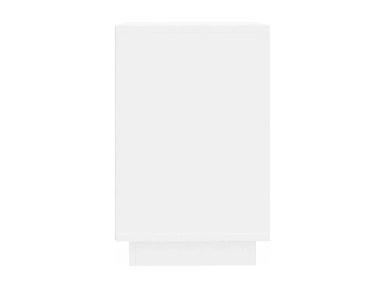 Petit buffet 2 portes 1 étagère extérieure 102cm – Modèle Novila-Couleur Blanc