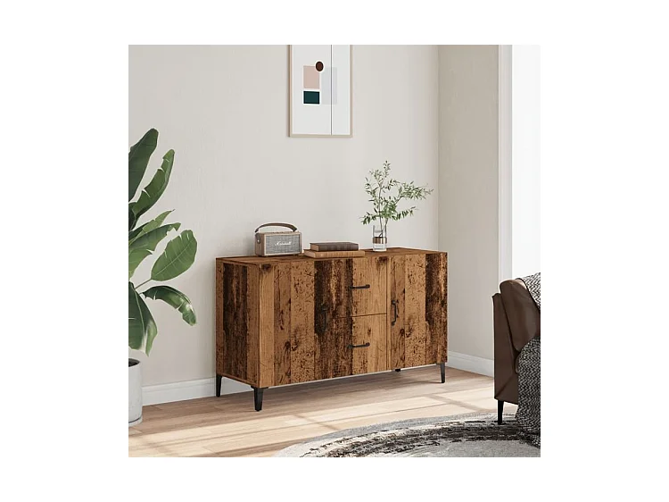 Buffet vieux bois 100x36x60 bois d'ingénierie