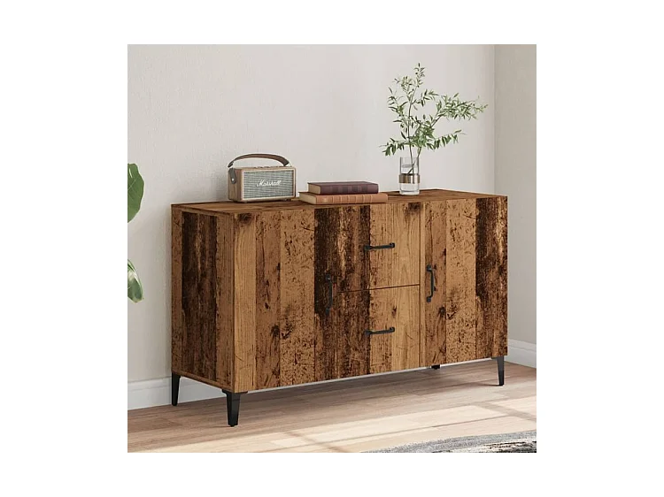 Buffet vieux bois 100x36x60 bois d'ingénierie