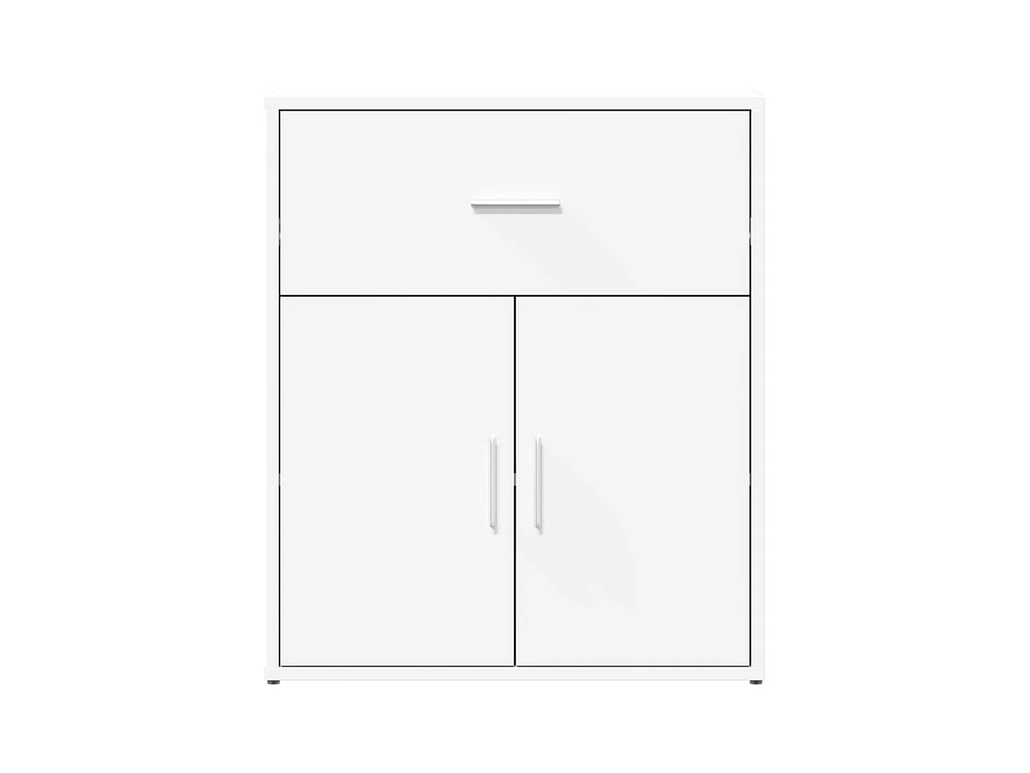 Buffets 2 pcs blanc 60x31x70 bois d'ingénierie