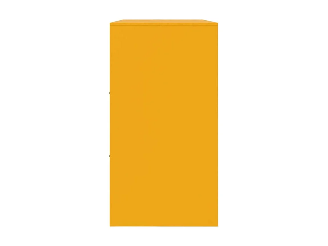 Meuble de rangement 3 portes en acier Lazard 99cm - Style Industriel-Couleur Jaune curry