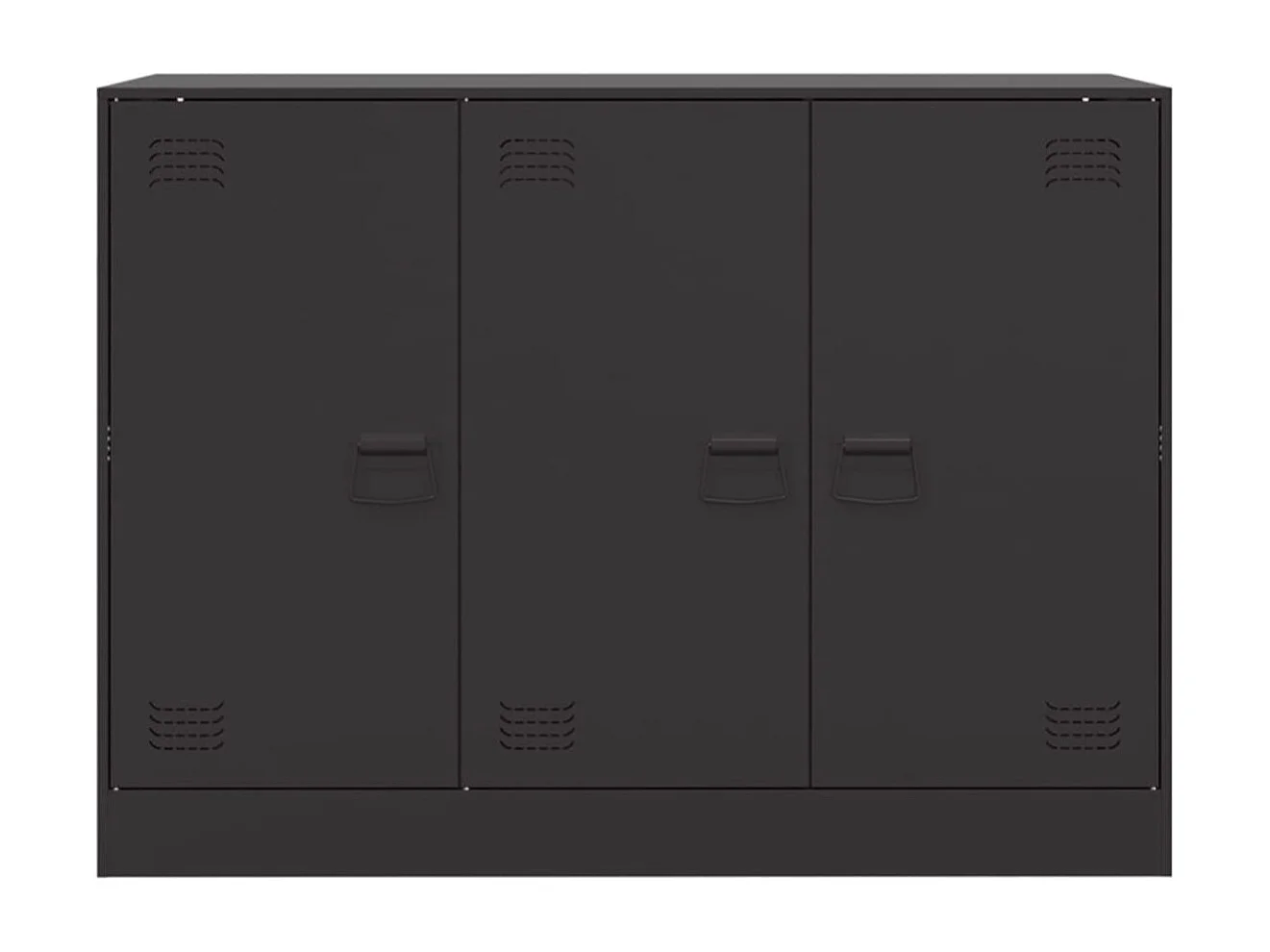 Meuble de rangement 3 portes en acier Lazard 99cm - Style Industriel-Couleur Jaune curry