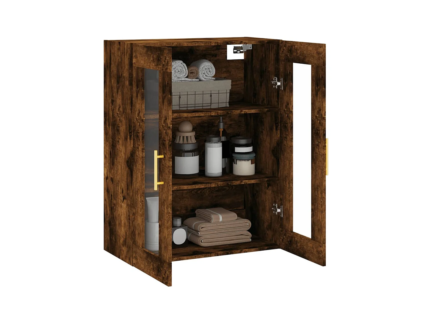 Armoire murale chêne fumé 69,5x34x90