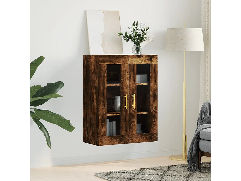 Armoire murale chêne fumé 69,5x34x90