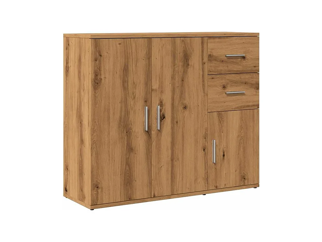 Buffet chêne artisanal 91x29,5x75 bois d'ingénierie