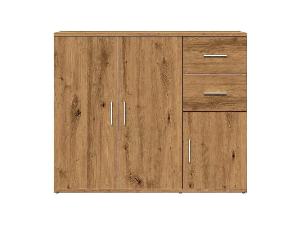 Buffet chêne artisanal 91x29,5x75 bois d'ingénierie