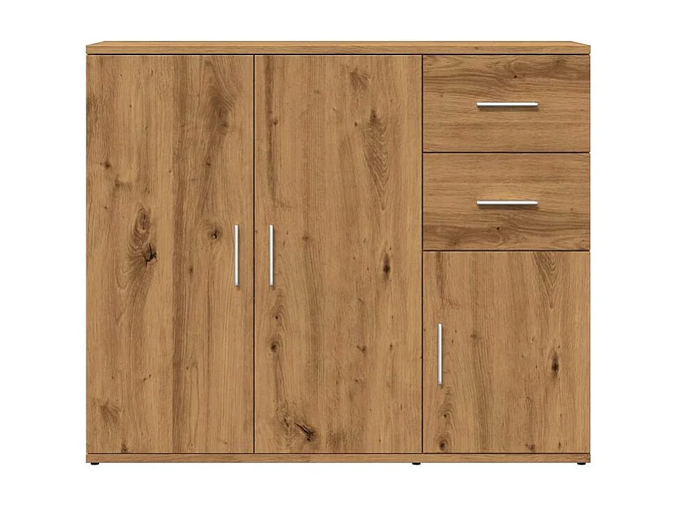 Buffet chêne artisanal 91x29,5x75 bois d'ingénierie