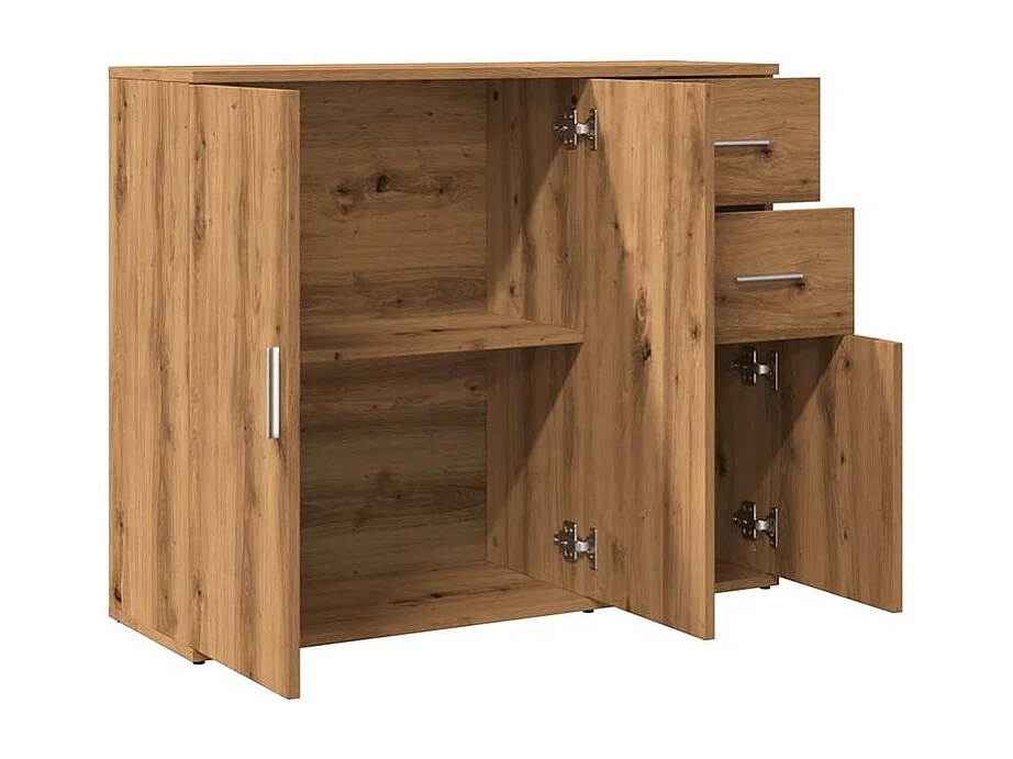 Buffet chêne artisanal 91x29,5x75 bois d'ingénierie