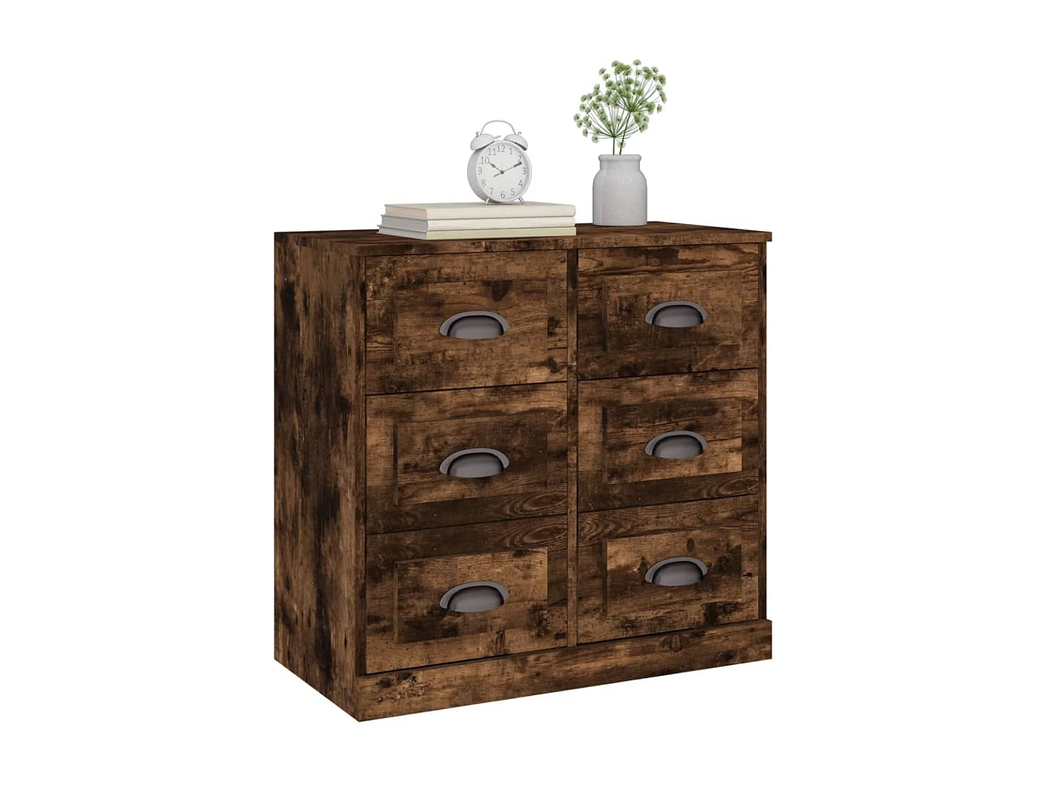 Buffet chêne fumé 70x35,5x67,5 bois d'ingénierie