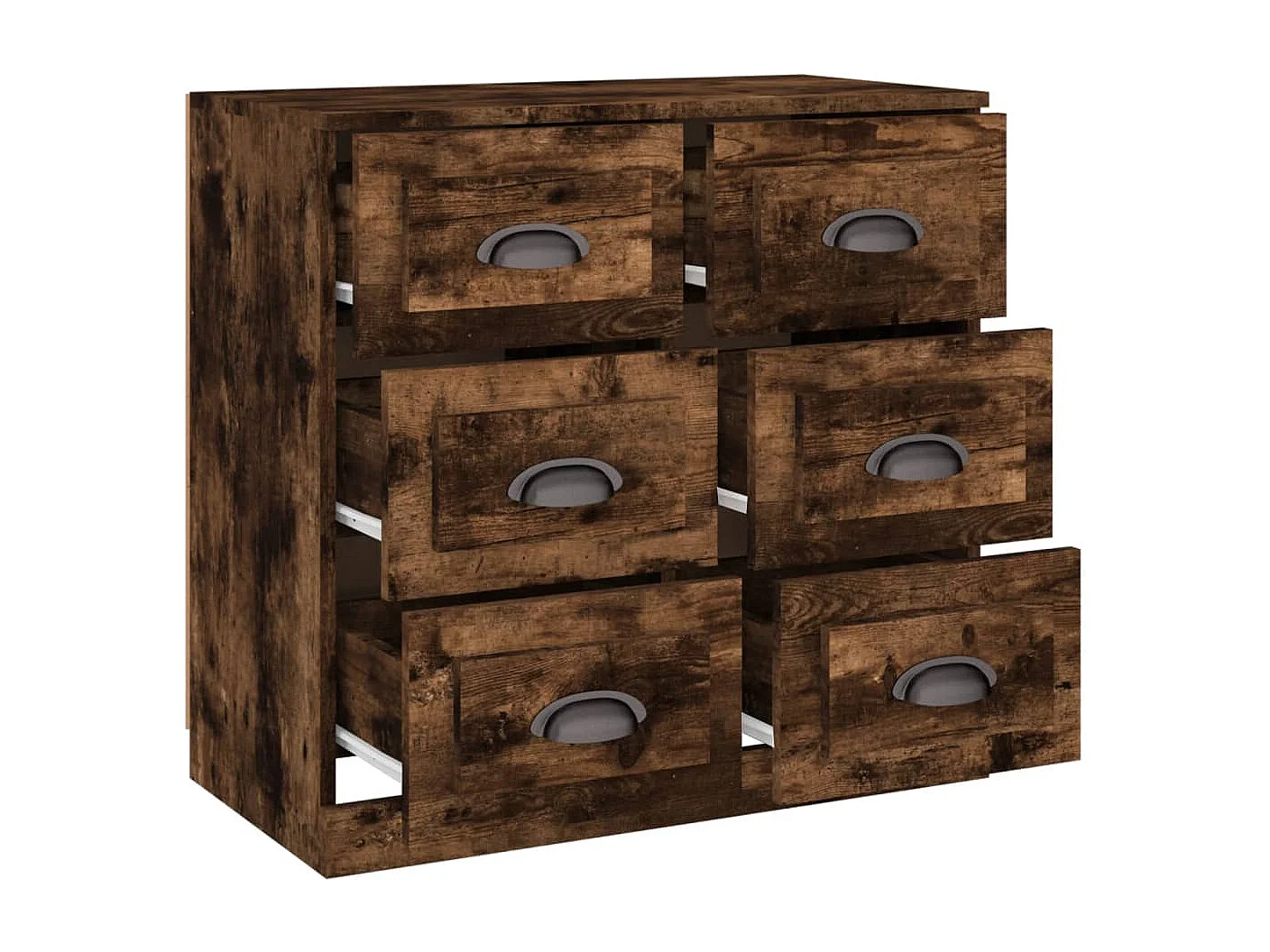 Buffet chêne fumé 70x35,5x67,5 bois d'ingénierie