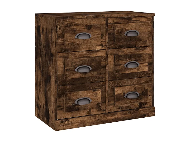 Buffet chêne fumé 70x35,5x67,5 bois d'ingénierie