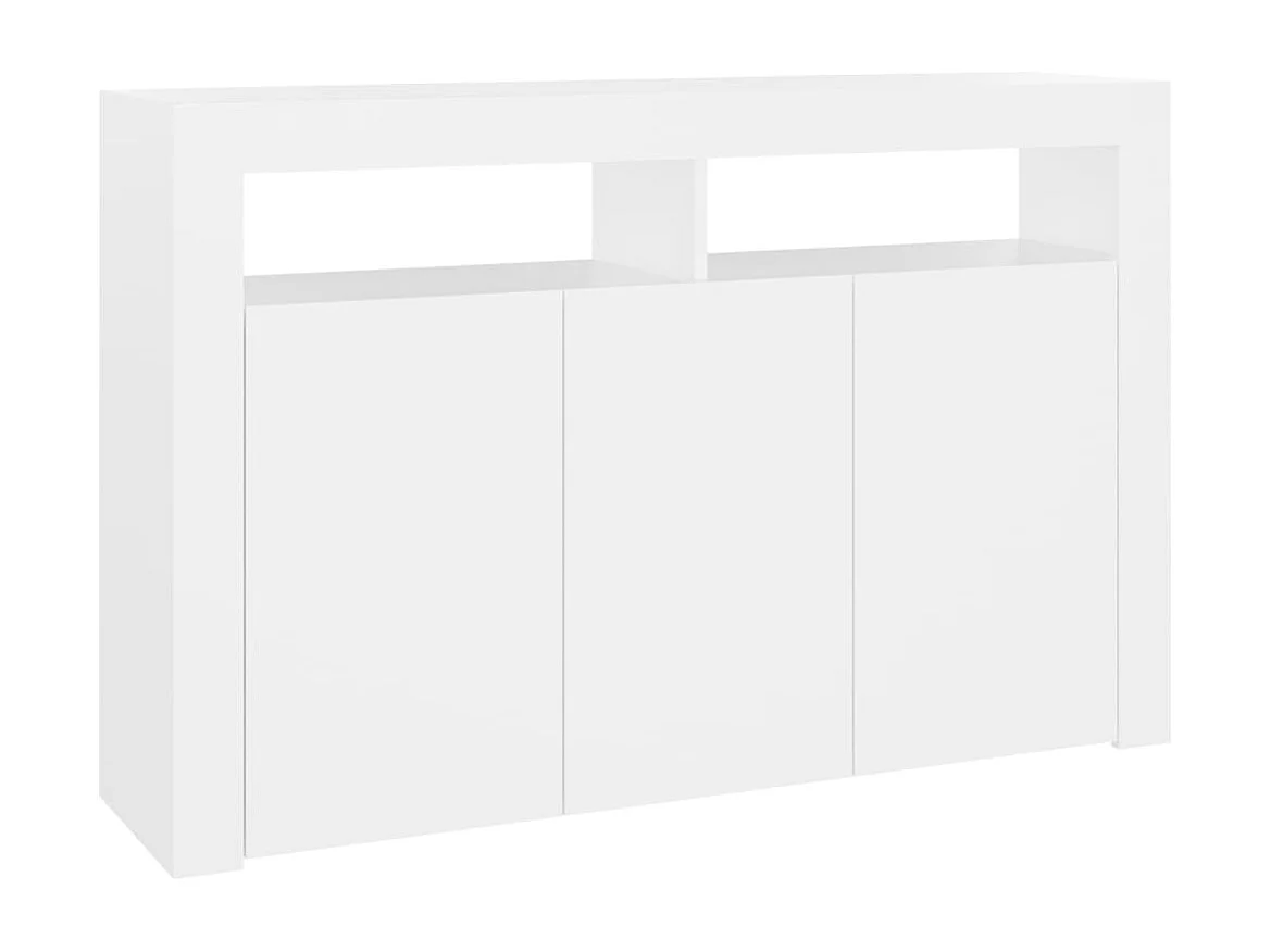 Buffet avec lumières LED Blanc 115,5x30x75