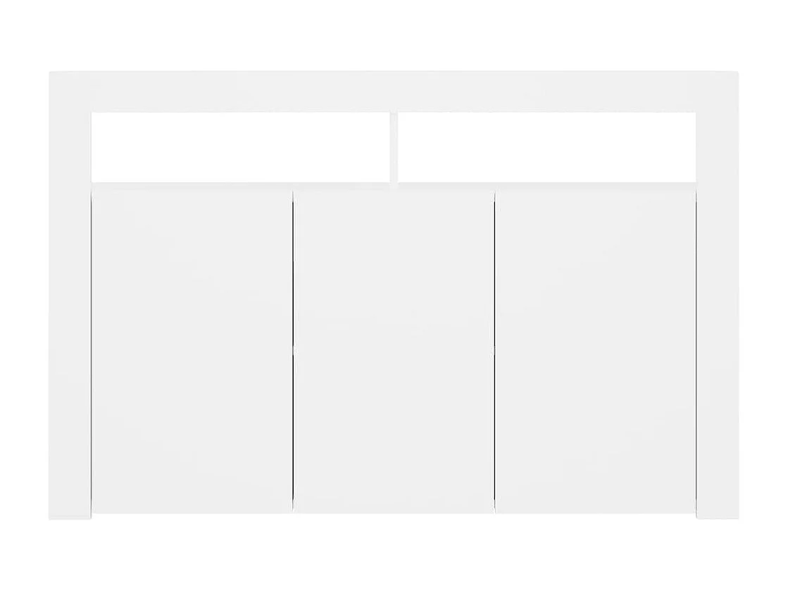 Buffet avec lumières LED Blanc 115,5x30x75