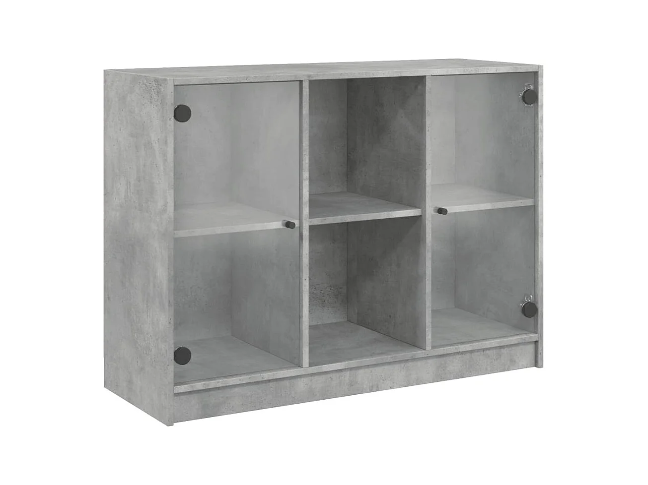 Buffet gris béton 102x37x75,5 bois d'ingénierie