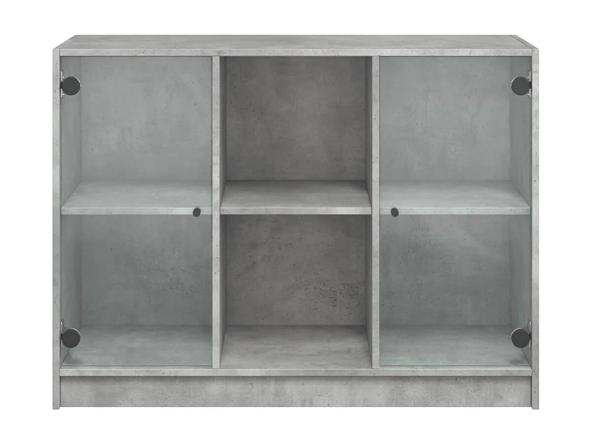 Buffet gris béton 102x37x75,5 bois d'ingénierie